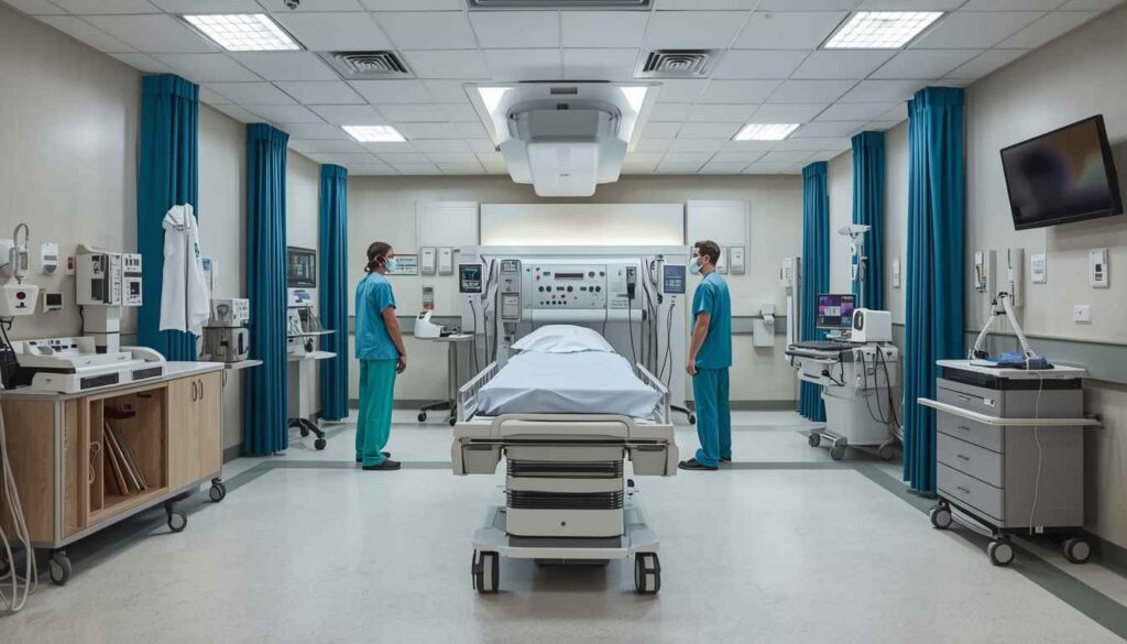 BIMC Hospital Bali emergency room interior with English-speaking medical staff and modern diagnostic equipment