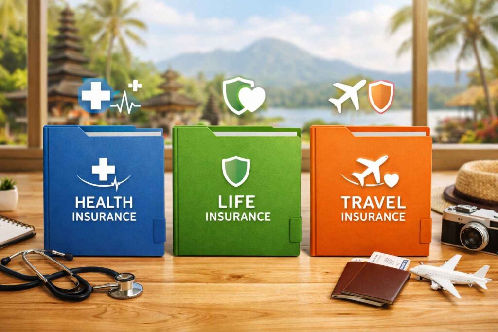 Comparison chart showing travel insurance options for Indonesia digital nomads