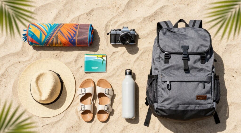 Essential travel accessories and footwear Essential travel accessories and footwear