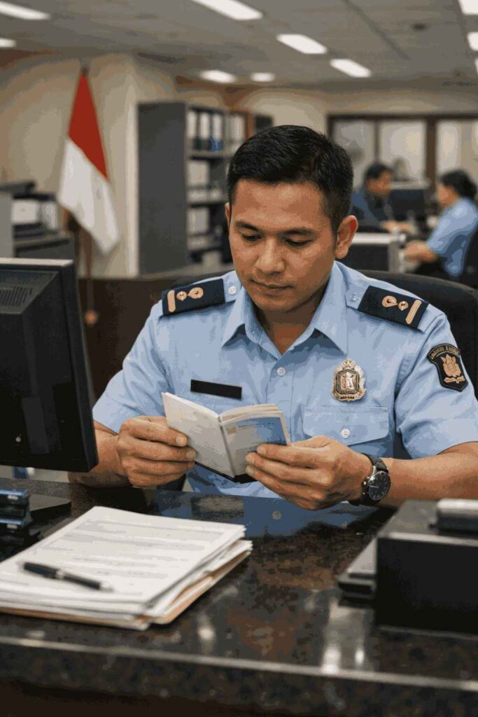 Indonesian immigration officer
