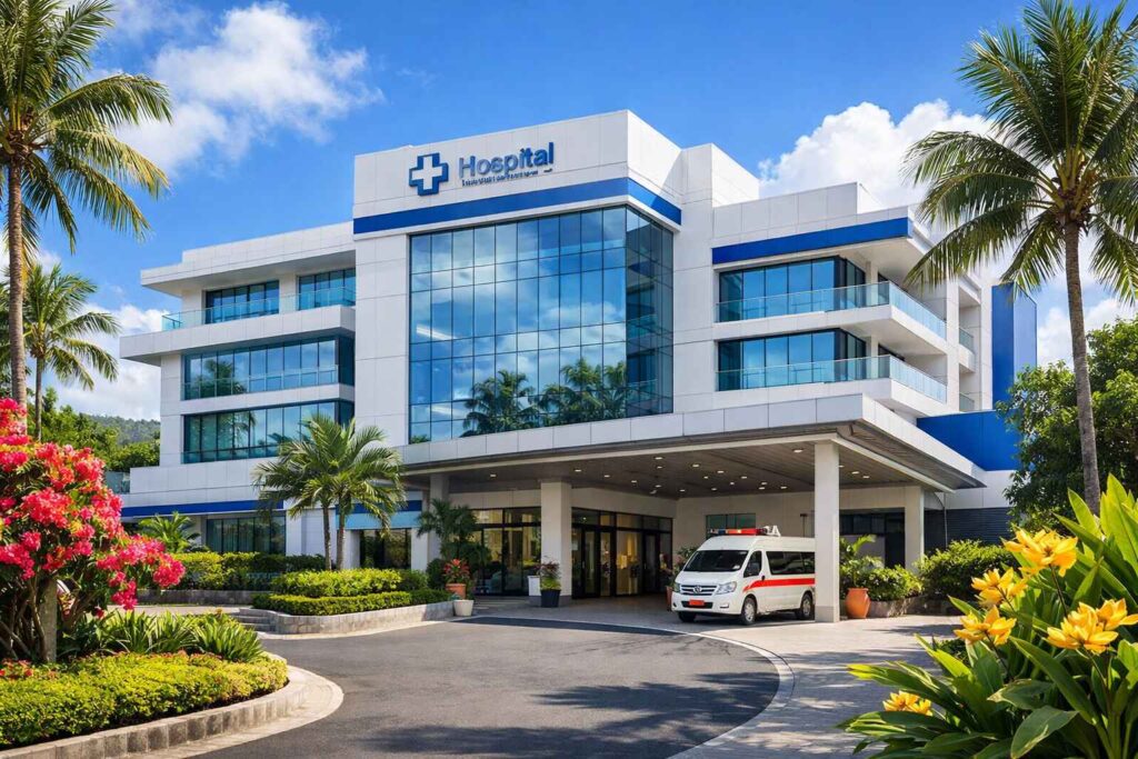 Medical facility in Bali showing private hospital costs for foreigners