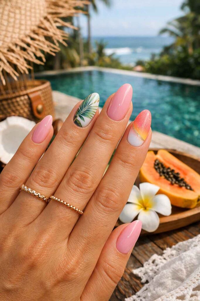 bali holiday nails with photography techniques