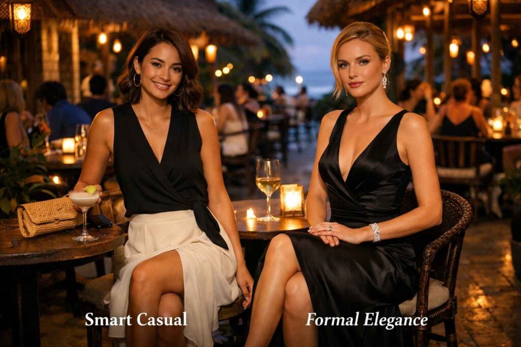 elegant evening looks suitable for upscale Bali restaurants
