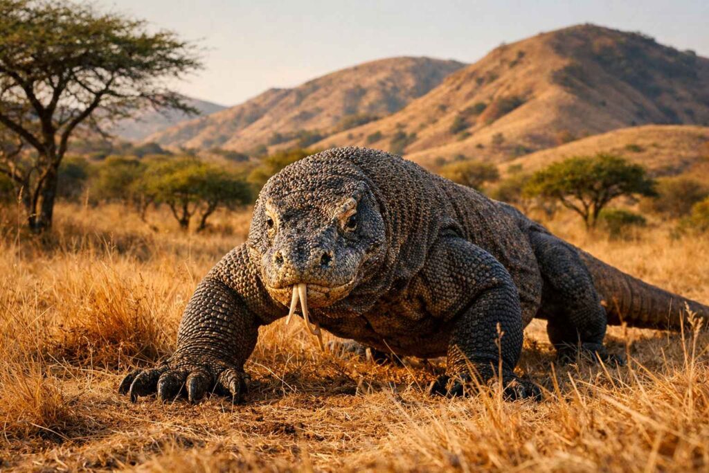 Komodo national park conservation, Komodo Dragon in Natural Habitat
