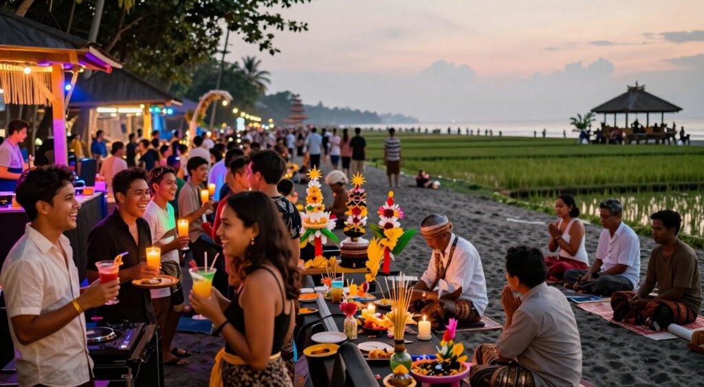 Kuta party scene vs sacred holidays comparison