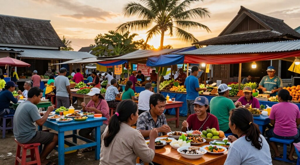 Labuan Bajo food market dining