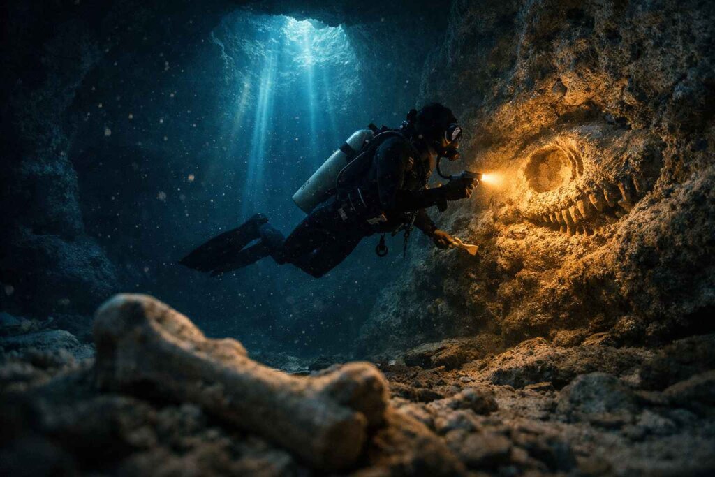 Underwater Cave In Bali's Nusa Penida