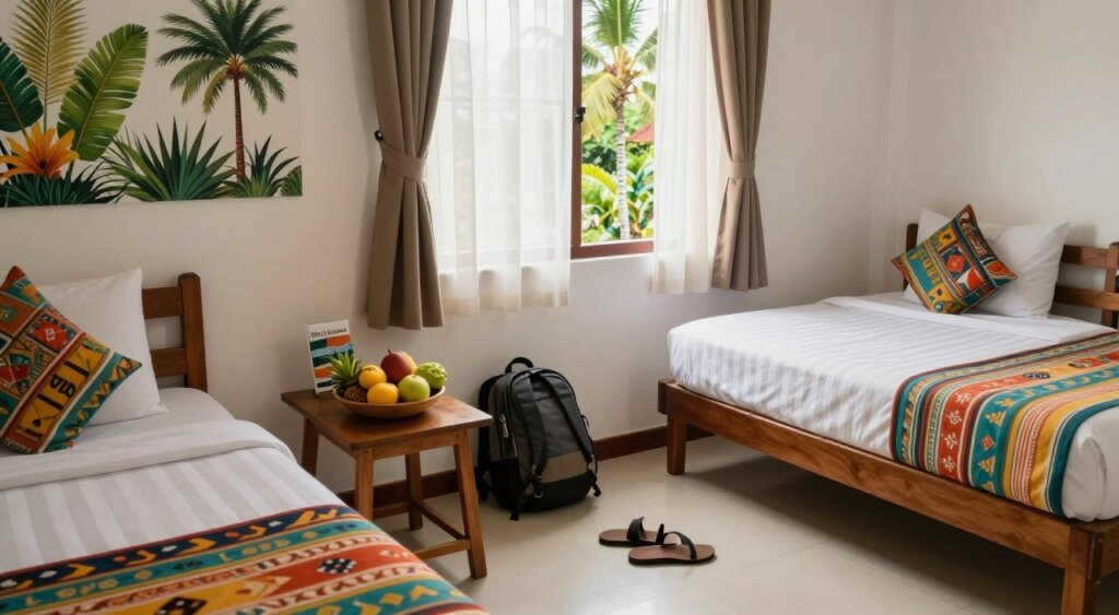 accommodation kuta lombok hostel room