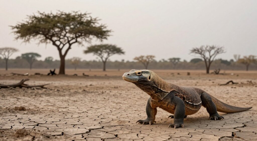 habitat loss and climate change impact komodo dragon