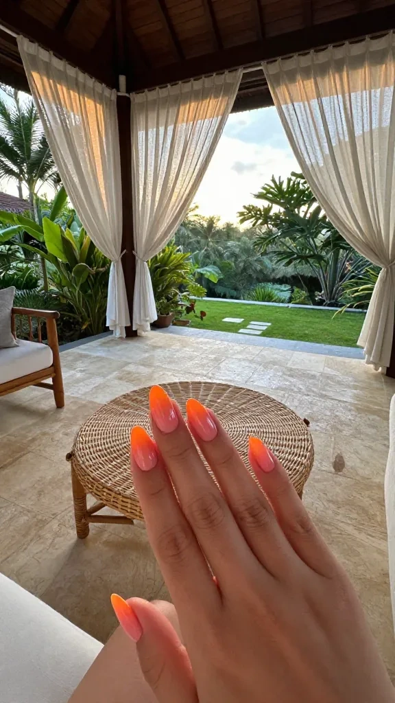 Sunset Orange and Pink Ombre