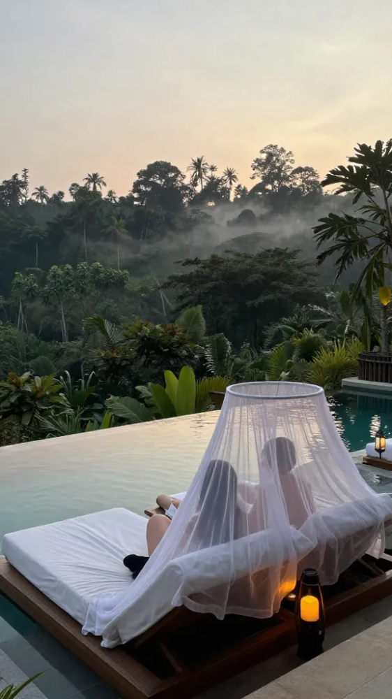 Romantic privacy for honeymoon couples