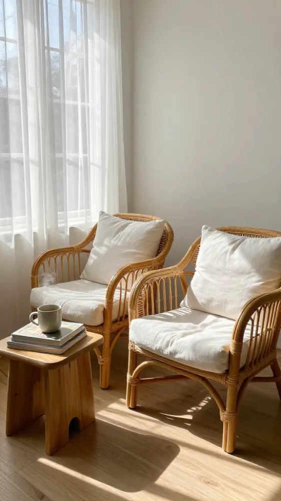 Rattan furniture styling: Natural Rattan Chairs for Sunlit Nooks