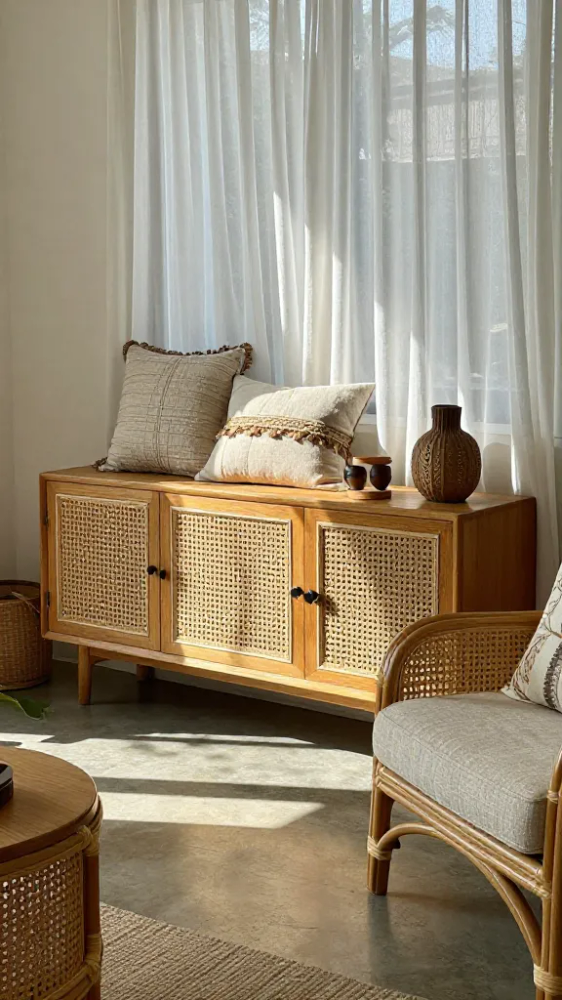 Handmade DIY Rattan Furniture Accents
