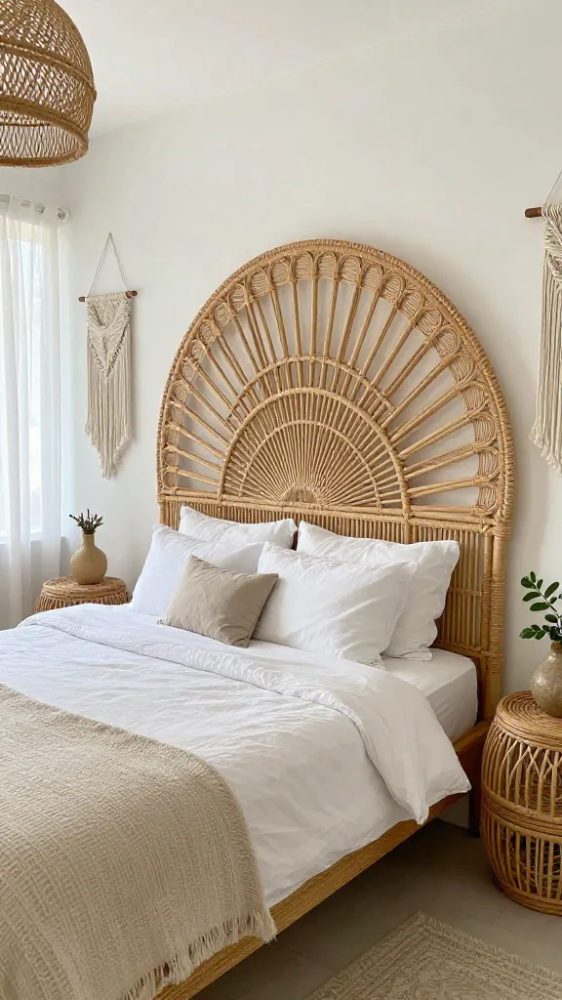 Woven Rattan Furniture Bedroom Headboards
