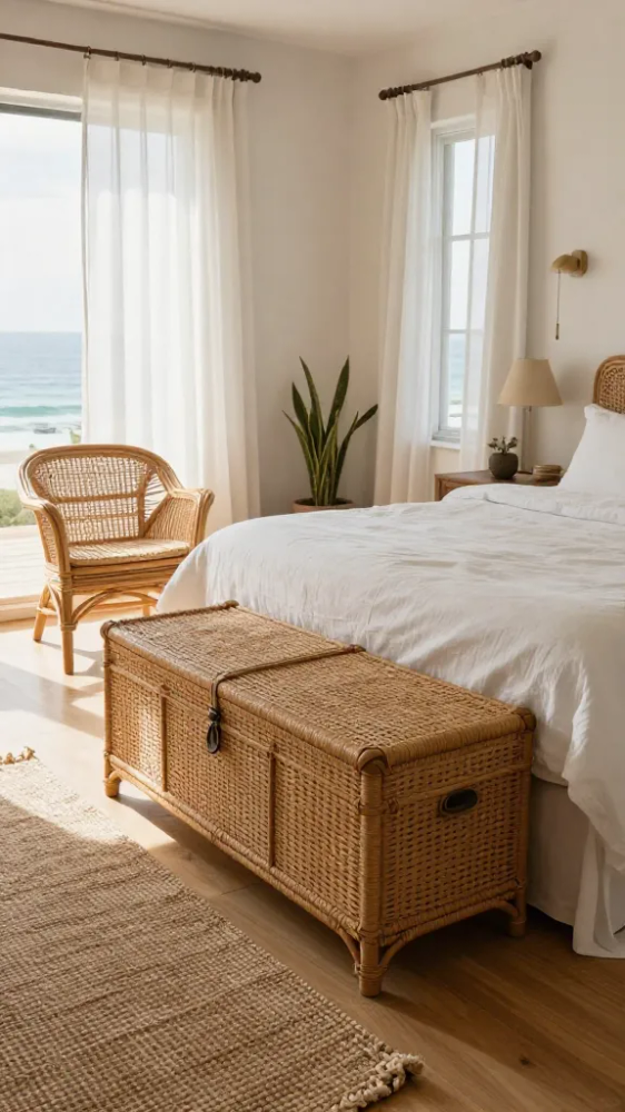 Vintage Rattan Storage Chests and Trunks