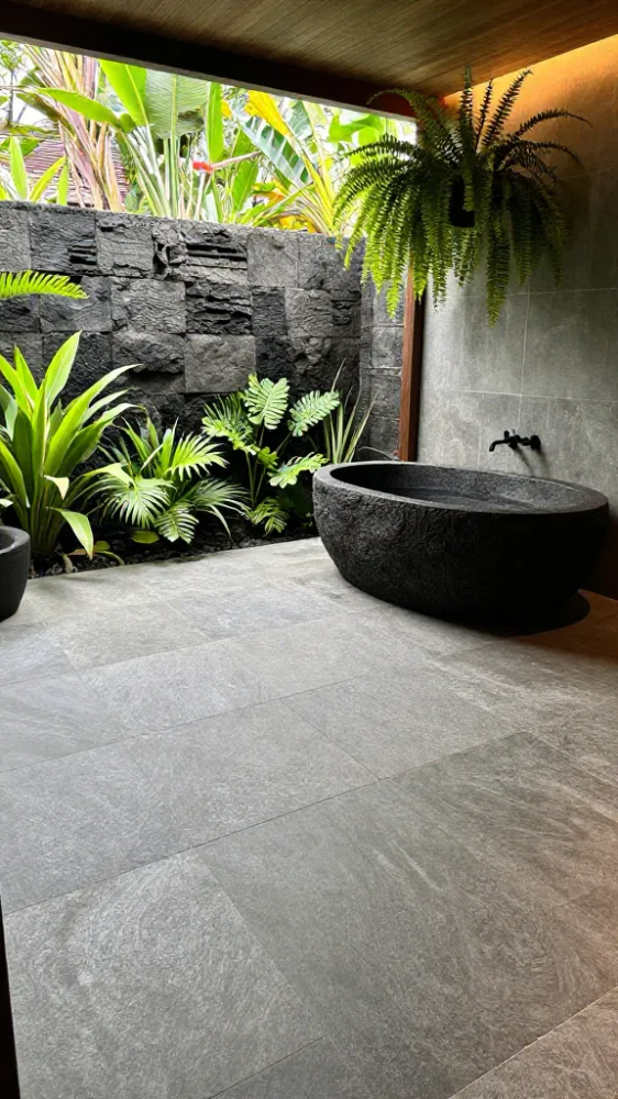 13 Design Secrets of a Bali Aesthetic Villa 2 Natural Stone Bathroom Flooring