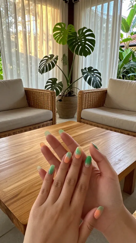 Bali Sunset Gradient Tips