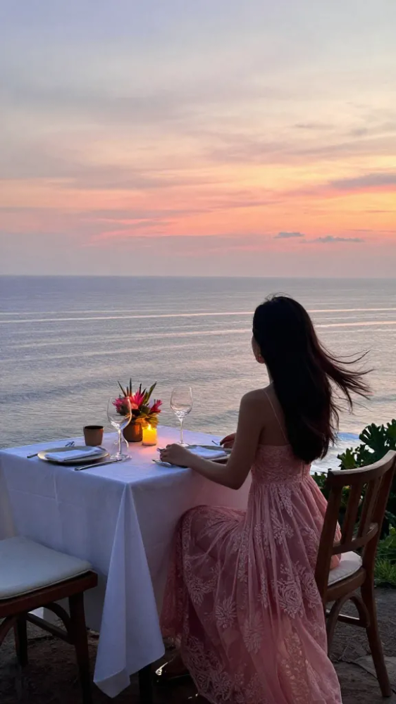Romantic Pink Lace for Sunset Dinners