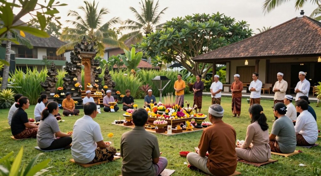 observing traditional customs respectfully