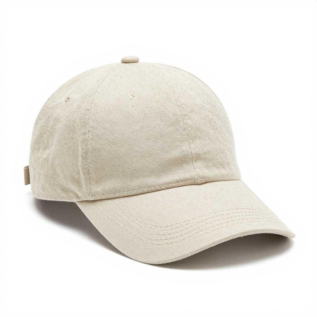 Baseball cap linen neutral color casual vacation