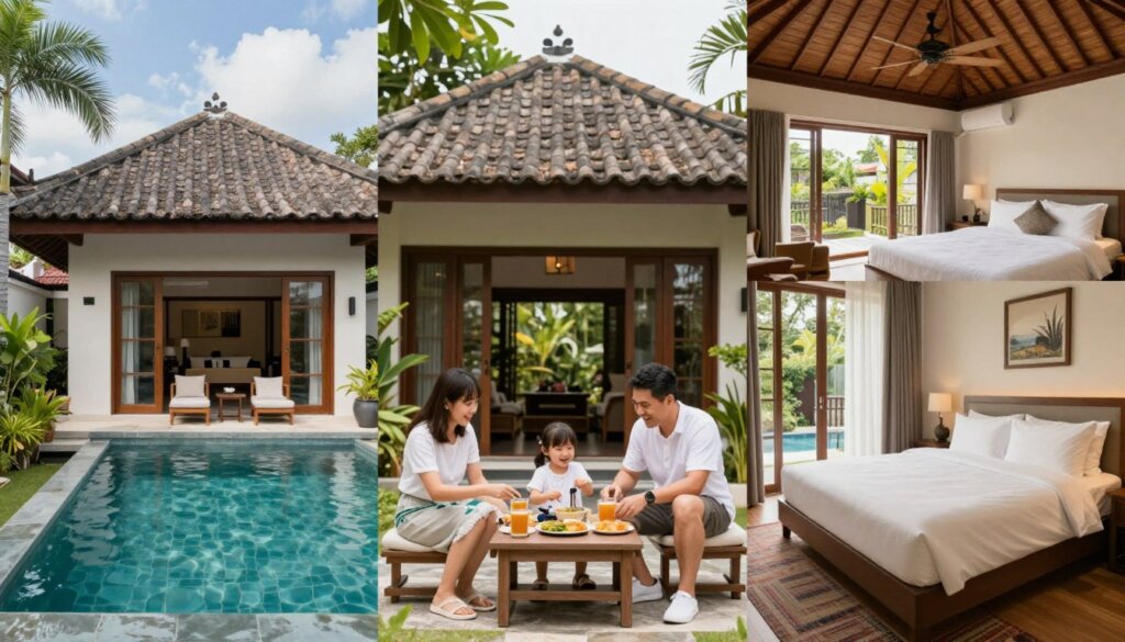 Comparison of villa, resort and hotel accommodation types in Bali