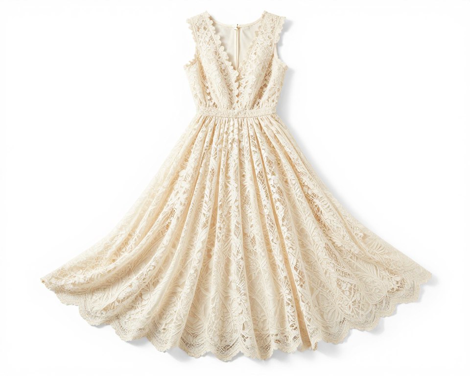 Cream lace maxi dress