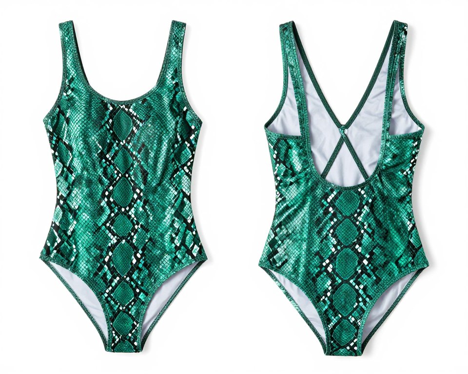 Emerald green swimsuit