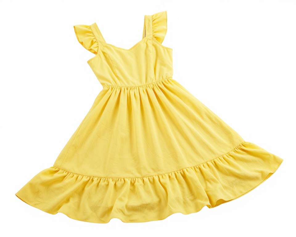 Flowy sundress in golden yellow