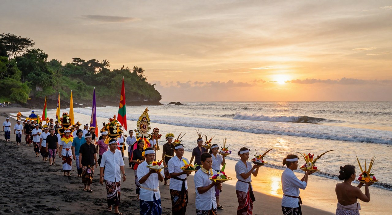 Melasti purification ceremony before Nyepi