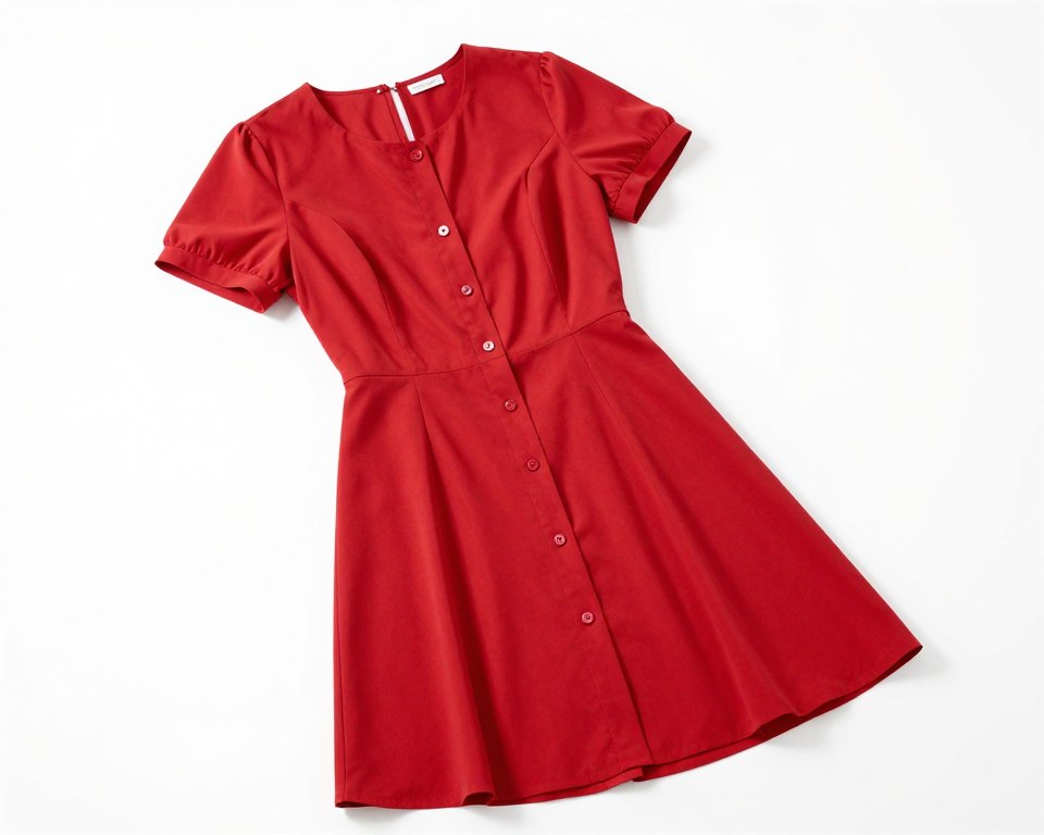 Red midi dress for vacation