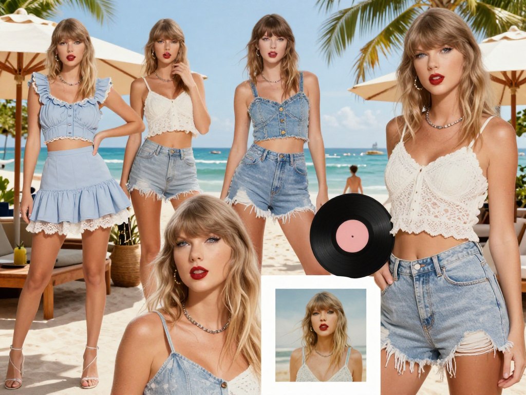 Taylor Swift outfit ideas mixed eras Bali beach club styling