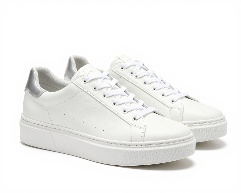 White platform sneakers