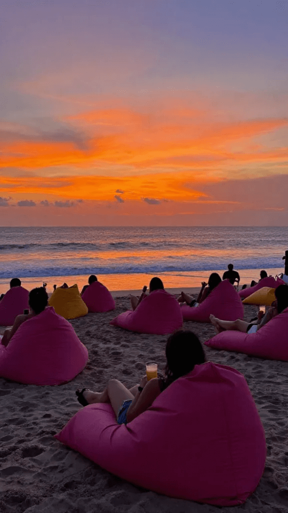 Bean Bag Lounges at Blue Ocean Beach