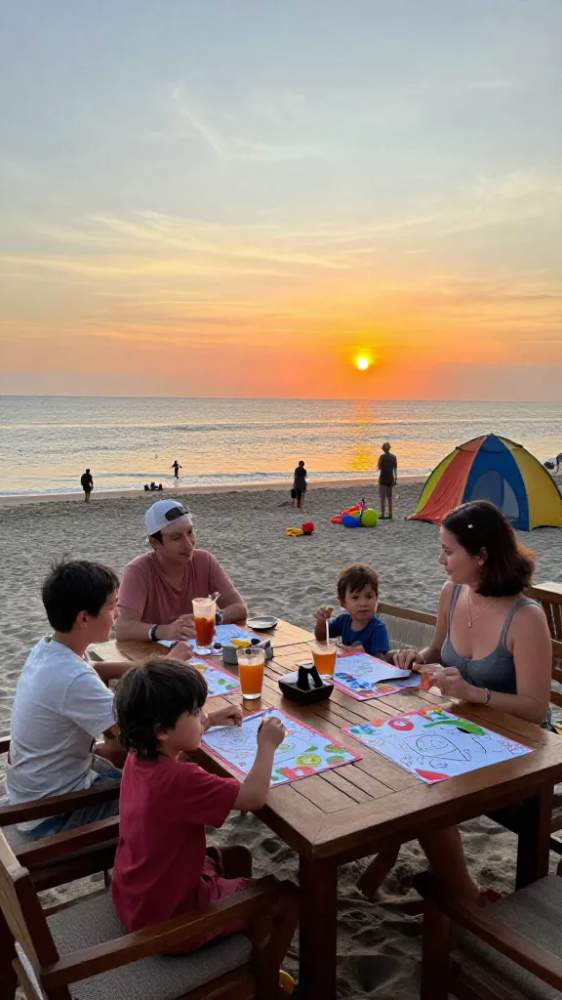 Beachfront Dining with Kid Menus and Entertainment