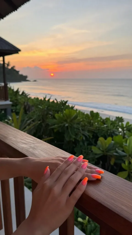 Sunset Orange and Pink Ombre