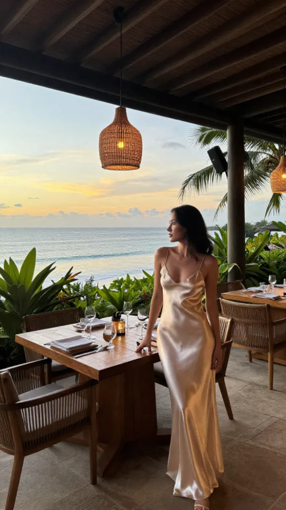 Silk Slip Dresses for Sunset Dinners