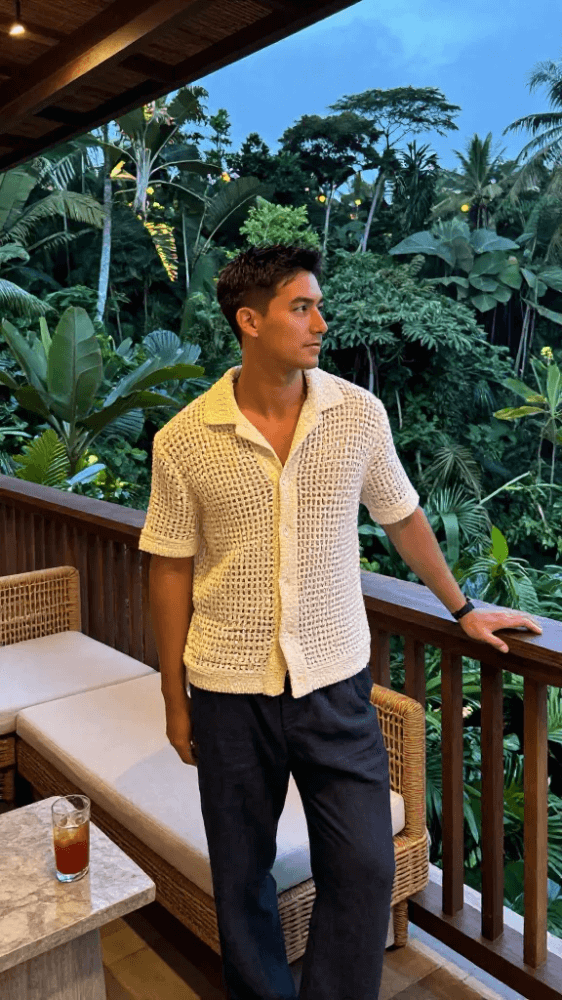 Open Knit Crochet Shirts for Parties