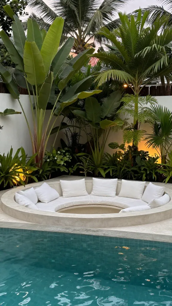 Sunken Seating Areas Near the Water