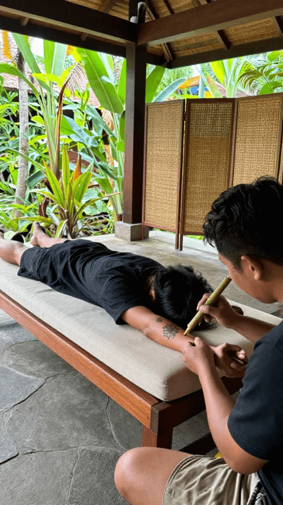 Traditional Hand-Poked Bamboo Method