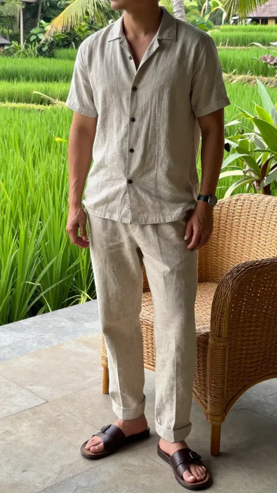 Classic Leather Slide Sandals