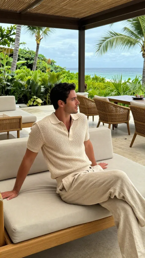 Breathable Mesh Knit Polos