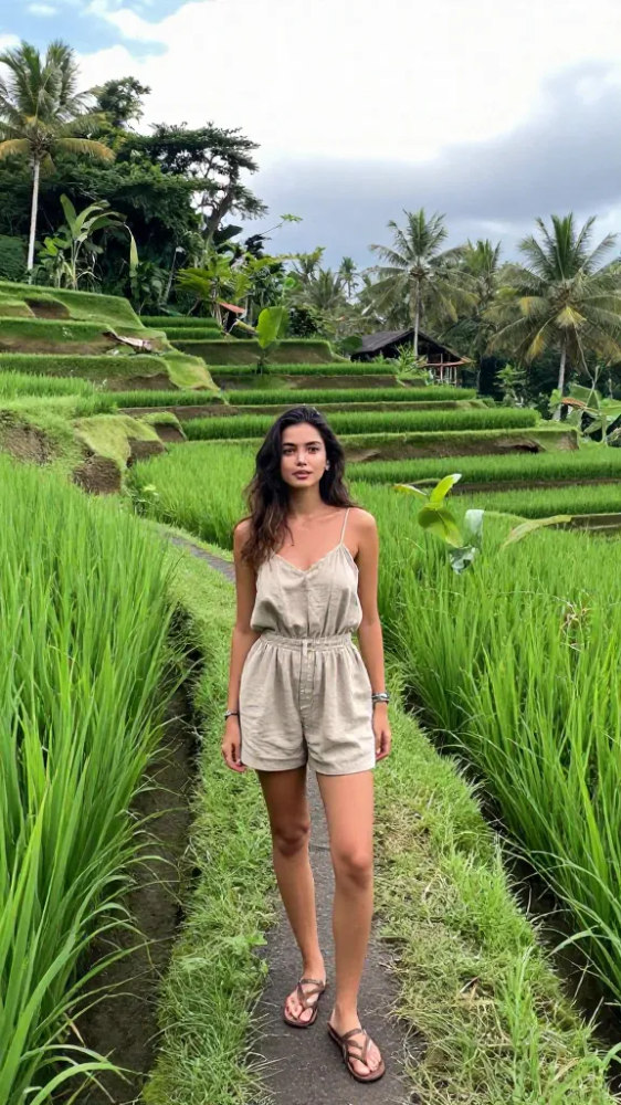 Breathable Cotton Rompers for Rice Terrace Treks