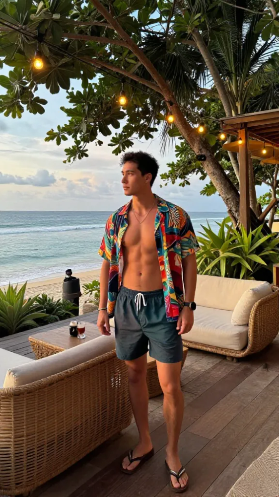 Patterned Rayon Shirts for Beach Clubs