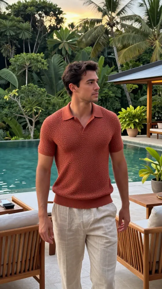 Breathable Mesh Knit Polos