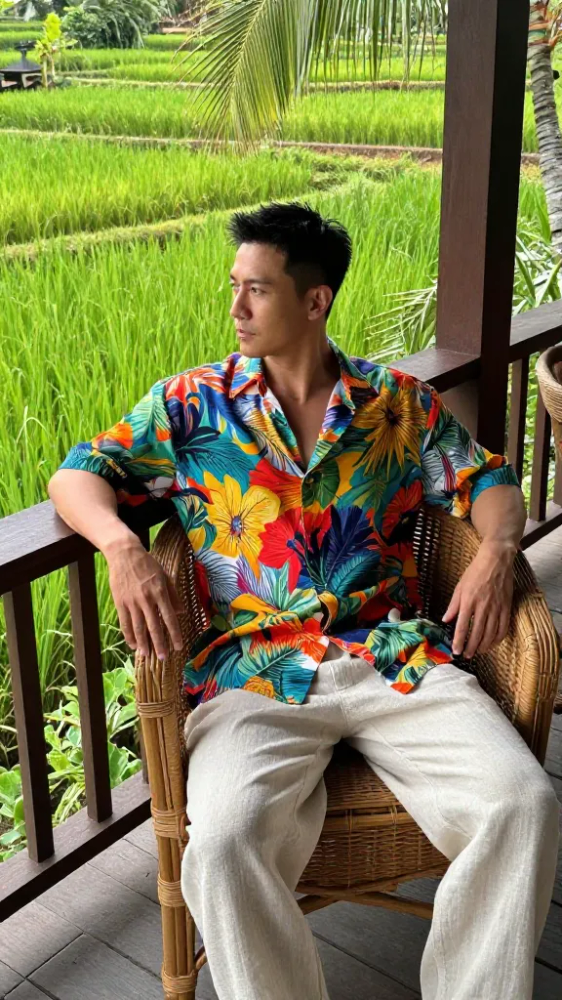 Loose Rayon Shirts with Floral Prints