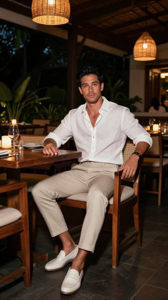 Cropped Chinos for Upscale Dinner Dates