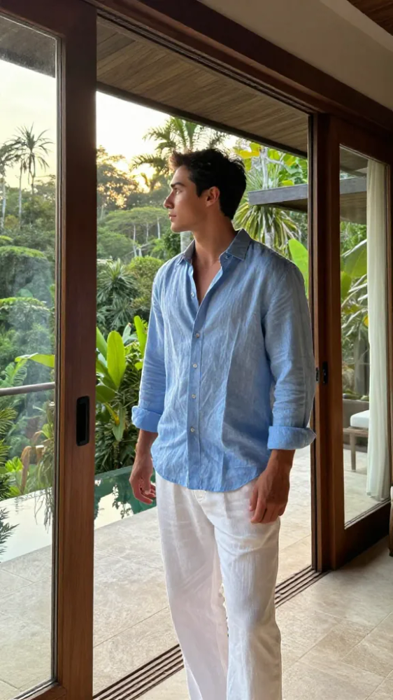 Classic White Linen Pants