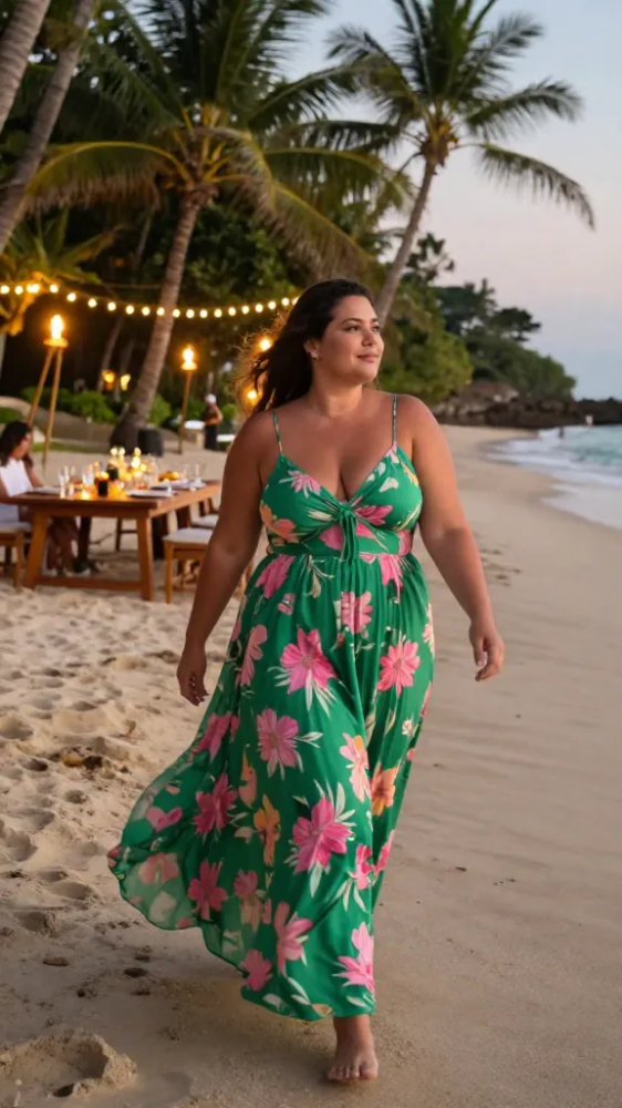 Flowy Floral Maxi Dresses for Beach Dinners