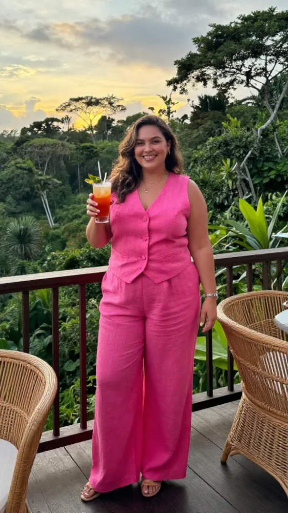 Bright Matching Linen Sets for Tropical Vibes