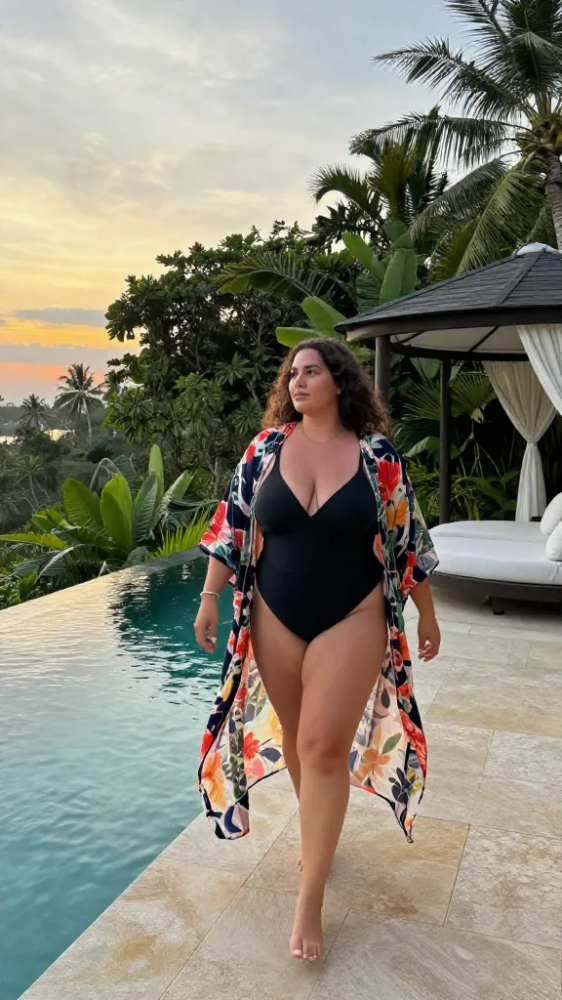 Flowy Floral Kimono Coverup